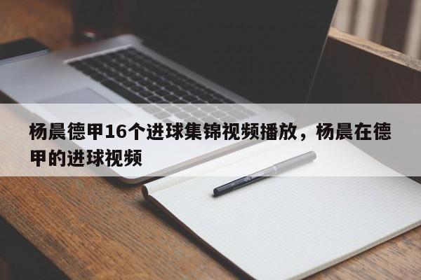 杨晨德甲16个进球集锦视频播放,杨晨在德甲的进球视频